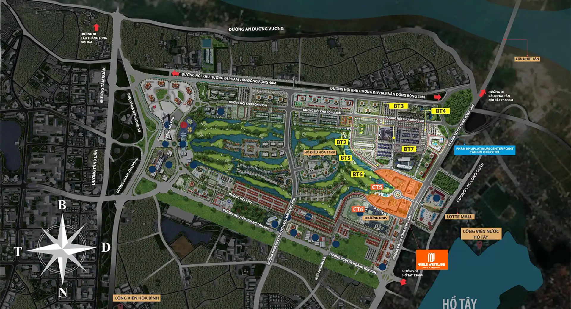 Vị trí dự án Noble West Lake Ha Noi Vị trí dự án Noble West Lake Ha Noi