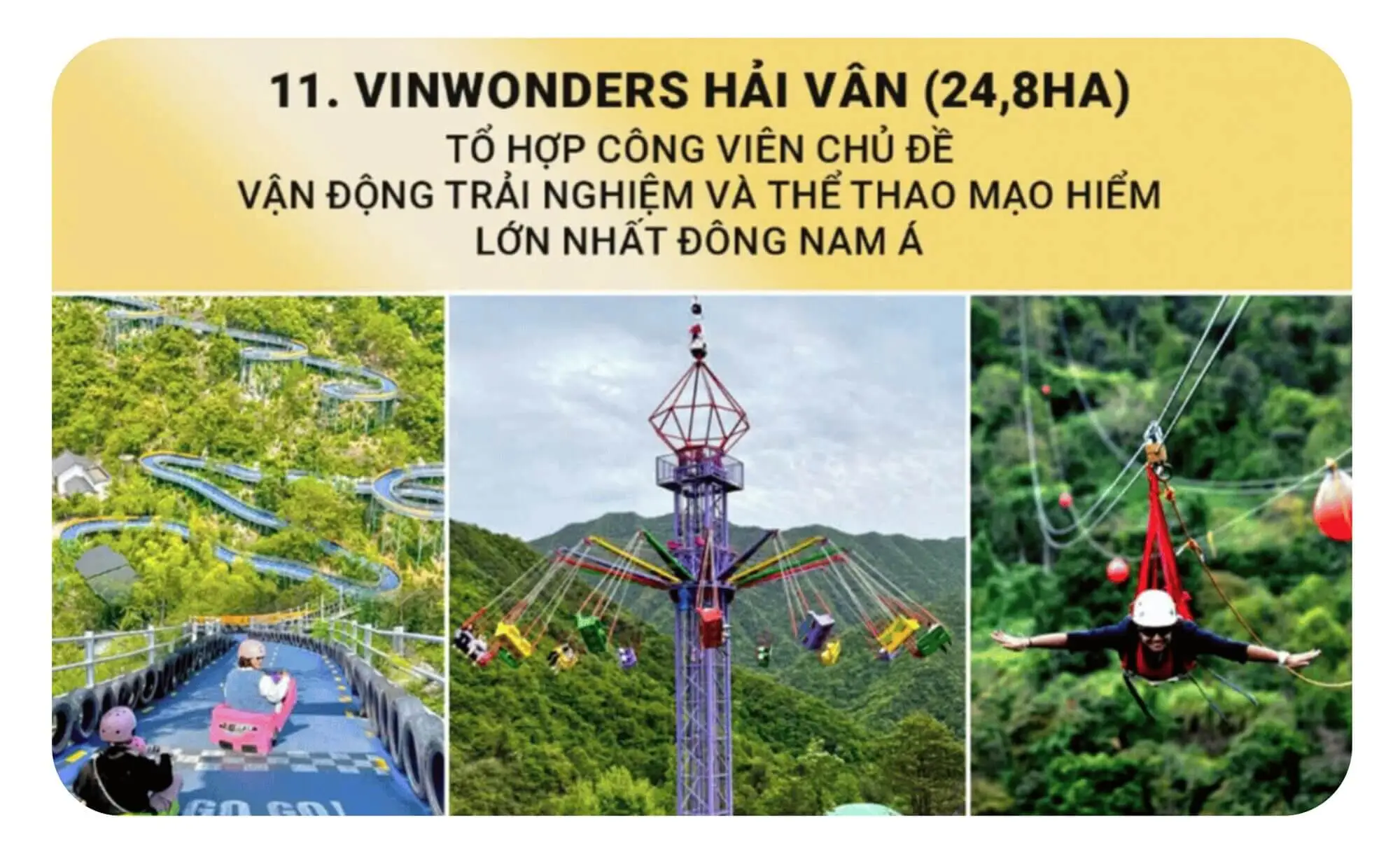 Vinhomes Làng Vân 14 Vinwonders Hải Vân - Tổ hợp công viên chủ đề vận động trải nghiệm & thể thao mạo hiểm lớn nhất Đông Nam Á