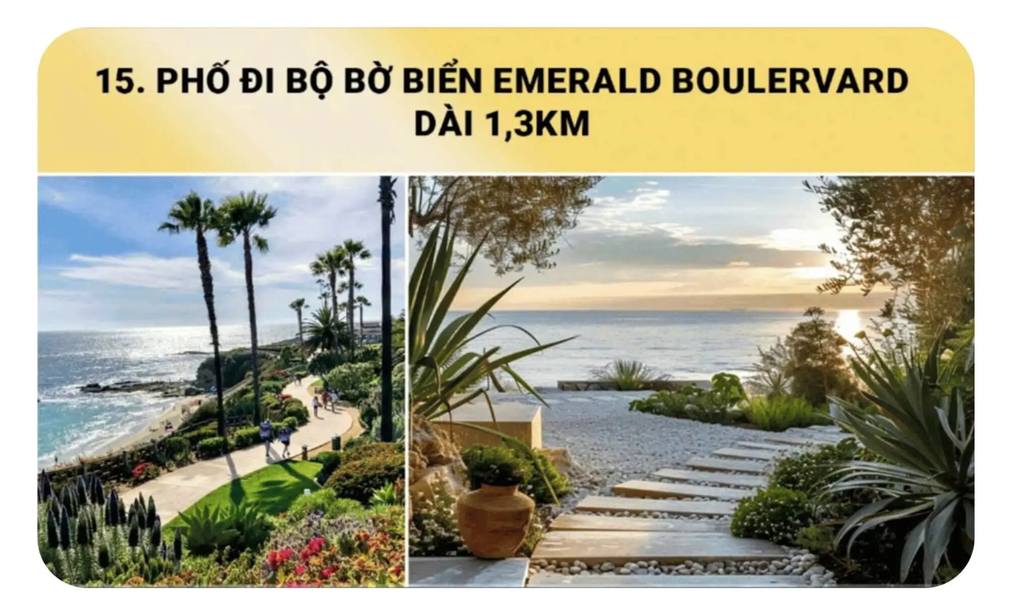 Phố đi bộ bờ biển dài 1,3 km Phố đi bộ bờ biển dài 1,3 km